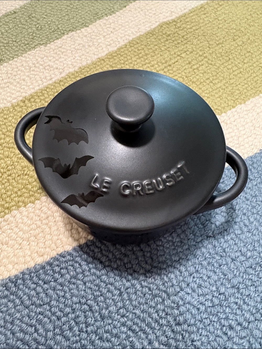 Le Creuset Black Bat Mini Cocotte with Lid